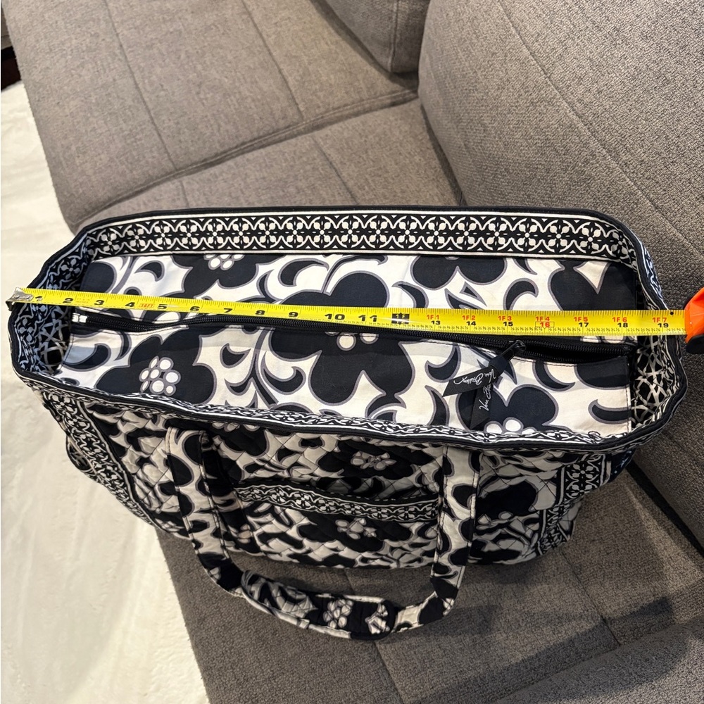 Beautiful Black and White Vera Bradley oversized overnight bag.